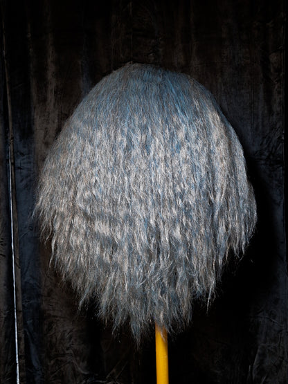 Denim Multi-Tonal Crimped Drag Wig