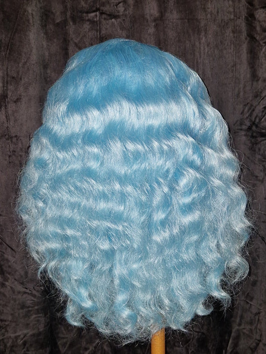 (SOLD) Ocean Blue Wavey Drag Wig