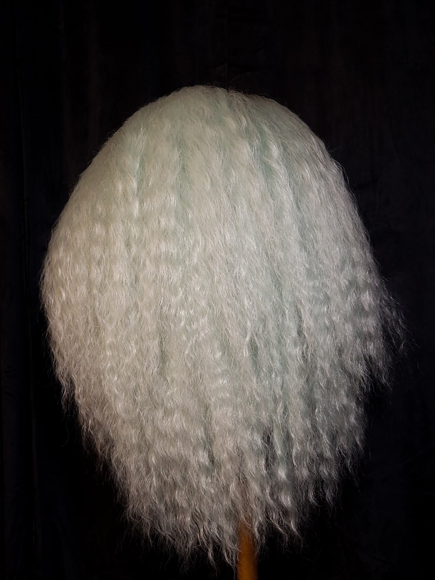 Mint Rooted Multi-Tonal Crimped Drag Wig
